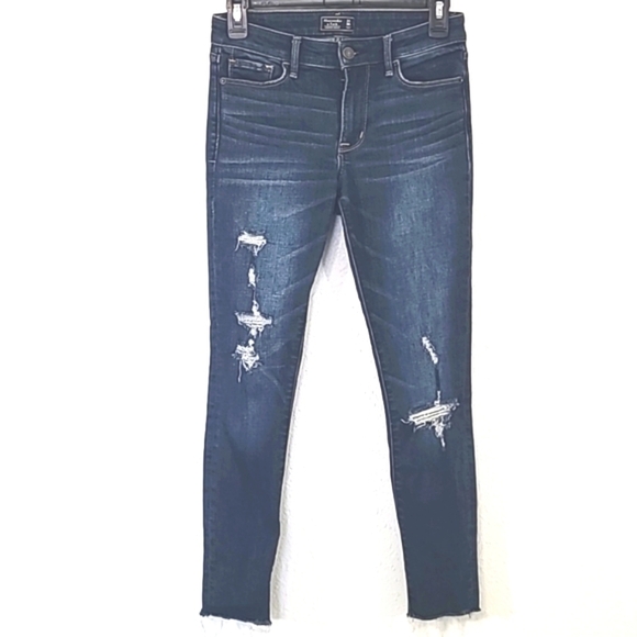 ABERCROMBIE & FITCH Distressed Harper Ankle Jeans, size 24/00 - Picture 1 of 7